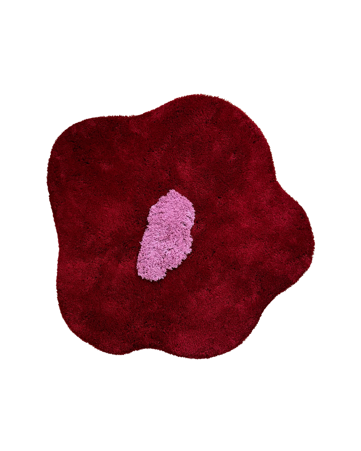 A Single Poppy Rug, poppy red/very pink