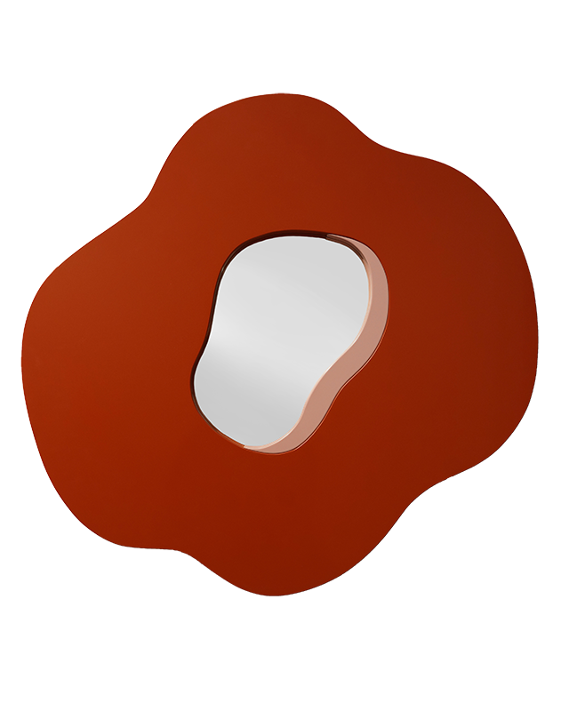 Poppy Mirror, Red/Pink