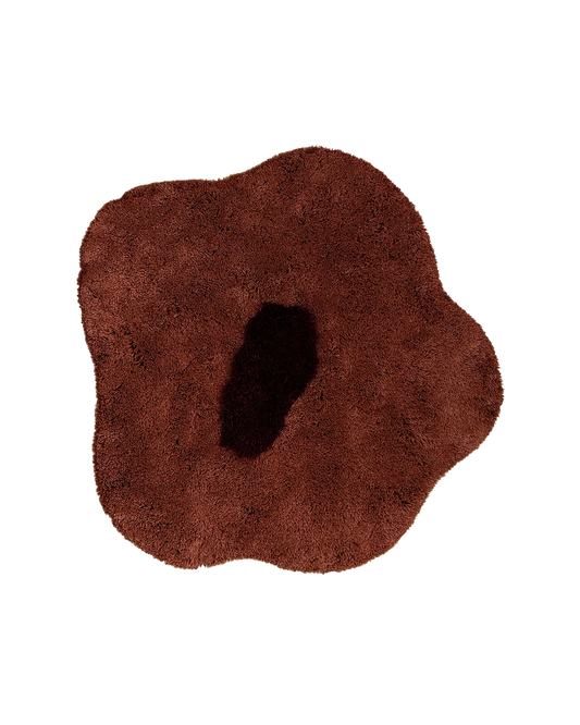 A Single Poppy Rug, Terracotta