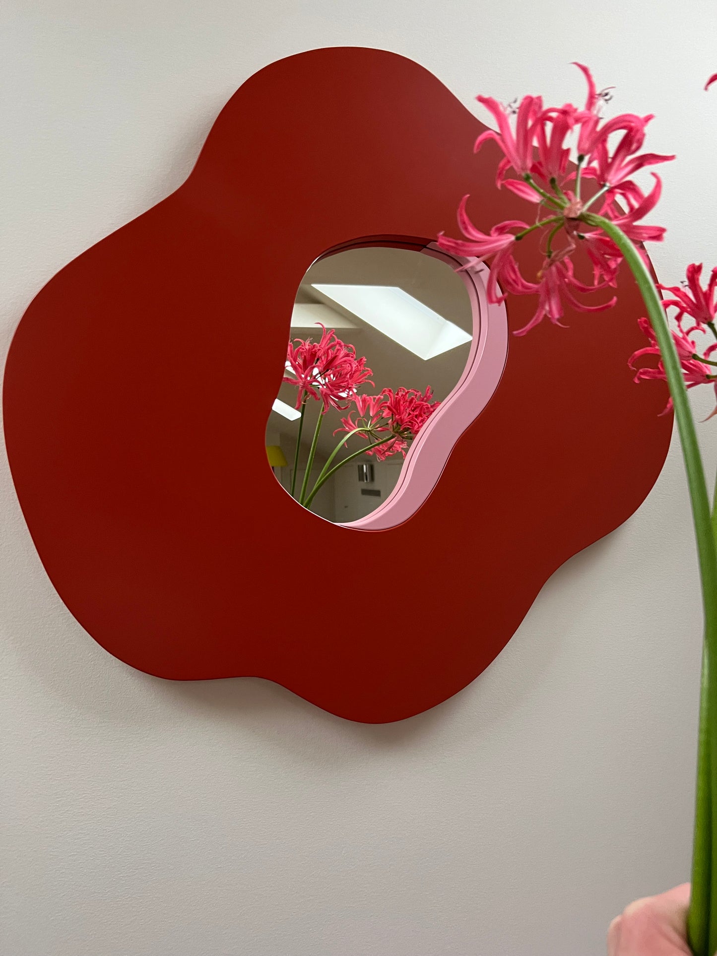 Poppy Mirror, Red/Pink